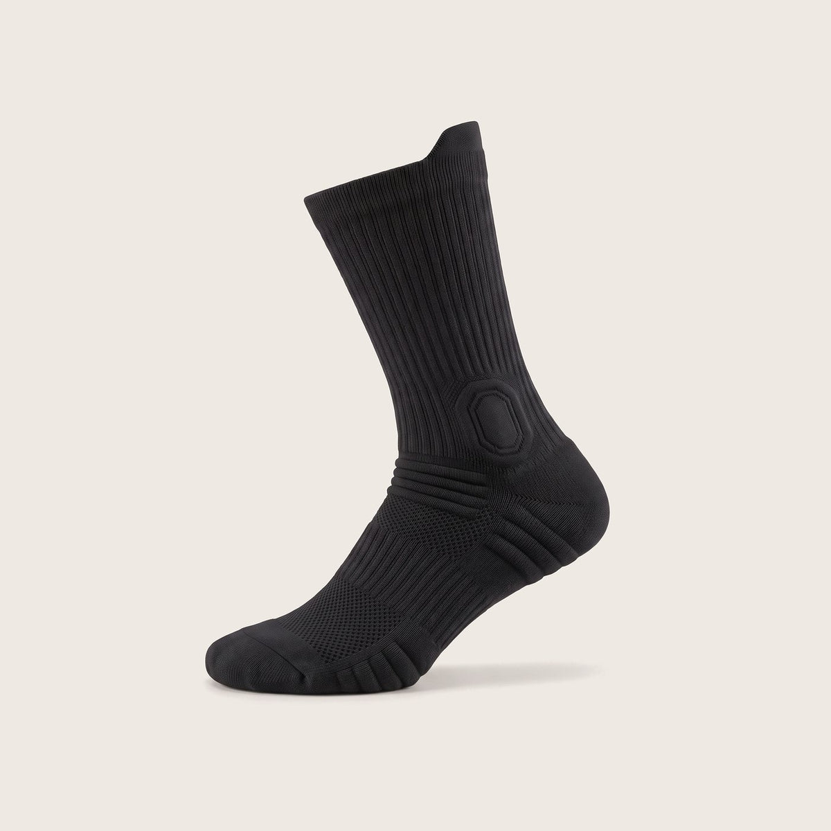 La chaussette HARDSEN de profil, avec ses sept zones